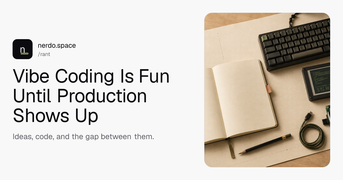 Vibe Coding Is Fun Until Production Shows Up | nerdo.space